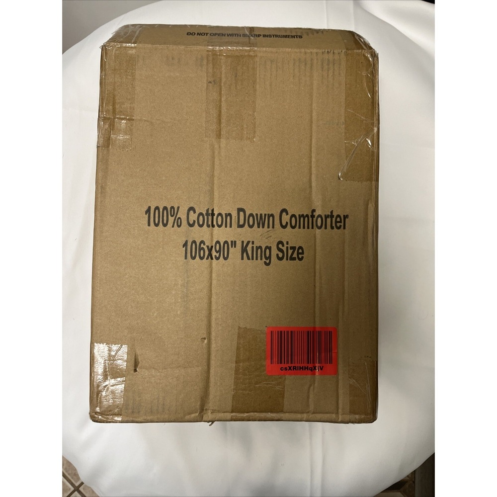 Whats Bedding Feather Comforter King Size, Filled with Feather and Down White - Picture 5 of 7